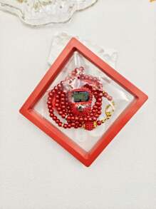 1pc Finger Ring Counter For Praying With Rhinestones, Muslim Prayer Beads & Tasbih Bracelet Set