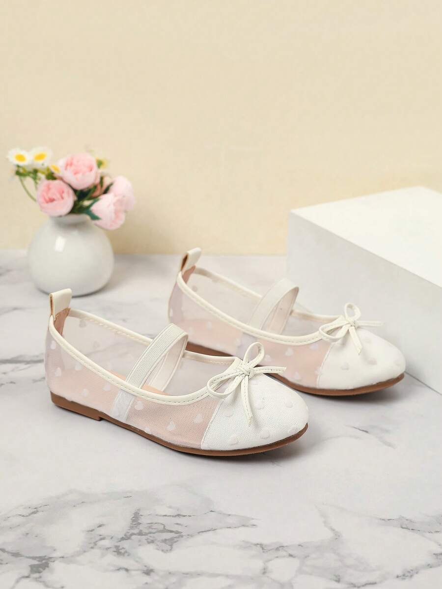 Ballerine traspiranti per ragazze, nuove scarpe da principessa estive, scarpe da ballerina piatte e dolci con perline, scarpe Hanfu per esibizioni - Bianco - Visualizzare 1