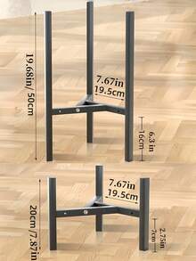 1个可调节宽度多功能花园花盆架，防水防潮，黑色，室内植物架，花盆