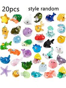 5/10/20PCS Mini Marine Resin Animal Miniature Marine Animal Statues Marine Microplastic Animal Aquarium Decorations DIY Fish Tank Potted Plants Miniature, Marine Animal Toys, Microplastic Animals, Miniature Resin Animals, Stress Relieving Toys, Miniature Models, Mini Toys, Small Animals