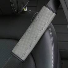 1 pièce Housse de ceinture de sécurité de voiture en PU gaufré, accessoires intérieurs automobiles universels toutes saisons