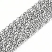 5米/卷/包 不锈钢圆圈十字O型链 项链尾链 手链链 DIY 珠宝配件