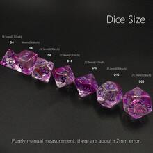 7pcs Acrylic Transparent Multifaceted Dice, Board Game Dice For Home Gatherings And Parties
