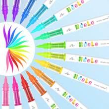 8/24/120 Multi-Color Fashionable Acrylic Marker Pen Set, Bright Colors, Creative Soft Head, Strong Covering Power, Overlapping Colors, Suitable For Handwriting, Posters, Painting, DIY Graffiti, Creative Projects, Party Decorations, School And Art Supplies. Back To School