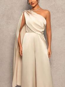 Double Crazy 女士夏季音乐节派对连体裤、毕业舞会礼服 - 香檳色 - 查看 5