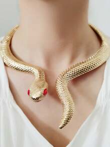 1 pièce Collier de la série animale personnalisée exagérée Scorpion Serpent pour femmes, convient pour le port quotidien, les fêtes, les vacances, un cadeau pour la famille et les amis