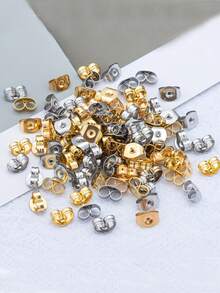 10/50/100pcs 4.5x6mm Stainless Steel Earring Plug Earring Stud Back Clasp Base Earring Universal Accessories