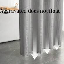 1 Pc Foldable High-End Shower Curtain With 14 Hooks (Width 180cm X Height 180cm)