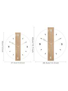 1 Pieza, Reloj de pared de acrílico transparente, reloj de pared con puntero de grano de madera moderna y hoja, diseño personalizado, mecanismo de reloj silencioso sin sonido de tic tac, adecuado para sala de estar, dormitorio, decoración del hogar, cocina, decoración de oficina. Un regalo de vacaciones para amigos. Reloj de pared