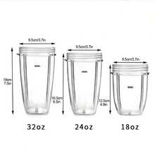 32oz/24oz/18oz Replacement Cups, Juice Cups Compatible With Nutri Bu 900W Blender - Clear - View 11