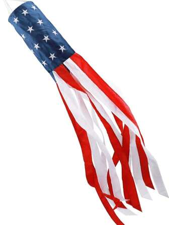 4th Of July Decorations, American Flag Windsock Heavy Duty, Yard/Garden Outdoor Hanging Decorations, Windsock With Embroidered Stars And Stripes And Fade Resistant, Memorial Day Red White And Blue Decor, American Decorations Party Gift Home Decors Tapestry Banner Room Decor Birthday Decorations Party Decorations