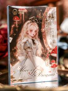 30pcs Vintage Alice In Wonderland Postcard Set, Dreamland Alice Series, Suitable For Gifts, Office, Home, Marking, Labels, Classroom, Entertainment Toys, Student Stationery, Creative Retro Decorative Stickers,School Supplies,Back To School