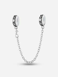 1pc 925 Sterling Silver Star & Moon Motorcycle Series Pendant, Suitable For DIY Jewelry Bracelet For Women