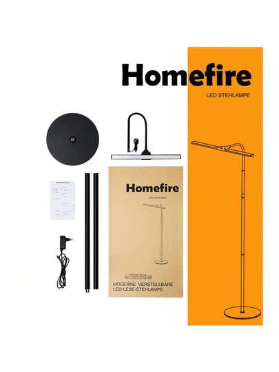 Vloer Lamp LED Living Room Dimmable Zwart Reading Verlichting 156CM Moderne 10W Touch Office Light, Timer Memory Function Bedroom Adjustable Gooseneck view 9