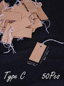 20/50/100张牛皮纸标签，附弹力绳。价格标签、便签标签、礼品标签。 - 白色 - 查看 15