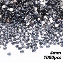 1000pcs Flat Back Resin Rhinestones, Resin Crystals, Round Flat Bottom Resin Gems, For Accessories, Shoes, Clothes, Cosmetics, Bags, Handmade DIY Art Decorations