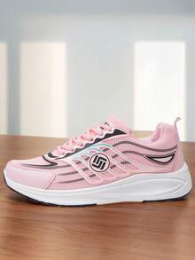 Zapatos Tenis Caminar para Mujer Correr con Malla Transpirable Zapatillas Deportivas de Ligeros y Cómodas para Mujeres - Rosa - Ver 3