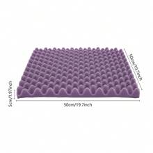 CNCEST CNCEST 10 pezzi Pannelli acustici Isolamento acustico autoadesivo 50 * 50 * 20 cm Assorbitore acustico Tappetini fonoassorbenti adatti per luoghi in cui è richiesta la riduzione del suono e del rumore (grigio/viola/nero)
