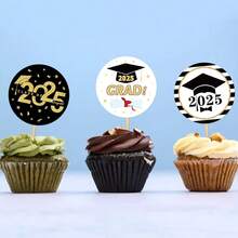 5Rolls 2.5cm Round Graduation Season 2025 Gift Packaging Stickers,For Graduation Themed Party DIY Gift Decoration Label Stickers - Multicolor - View 2