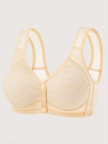 6 Peças Sutiãs de Lingerie Sem Fio com Estampa Floral, Sutiãs de Lingerie Confortáveis com Fechamento Frontal para Mulheres