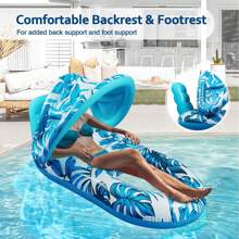 1pc Inflatable Floating Island With Sunshade Canopy