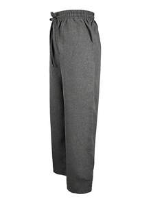 Elastic Waist Drawstring Casual Pants With Pockets - Dark Grey - View 3
