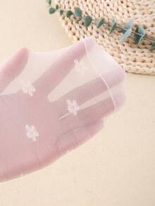 婴儿花卉提花网眼踩脚裤——度假季的理想之选，完美搭配法式乡村风格服装