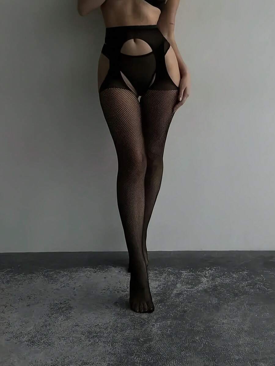 Sexy Lingerie, A Pair Of Black Sexy Fishnet Stockings, Comfortable And Breathable