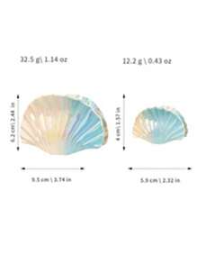 1pc Gradient Color Shell Hair Clip, Vacation Style Hair Accessory, Large Size Claw Hair Clip, Summer Maritime Design Hair Clips Hair Jaw Clip Hair Clamps Hair Clutch Hair Catcher Clip
