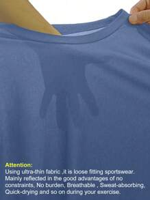 5PCS Men's Solid Color Ultralight Quick Dry Sport T-Shirt, Breathable Lightweight Top For Fitness Training Workout Running Gym