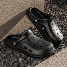 2025 New EVA Sandals For Men, Summer Non-Slip Outdoor Beach Slippers, Breathable For Driving & Casual Wear - Black - View 4