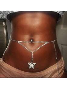 European And American Cross-Border Fashion Jewelry, Summer Accessories - Fashionable Necklace, Water Drop Bow Waist Chain, Minimalist Body Chain - View 1