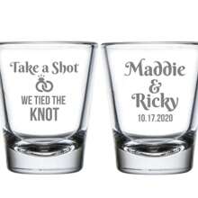 Personalized Shot Glass Favors, Wedding Shot Glasses, Custom Wedding Shot Glass, Personalized Wedding Shot Glass, Custom Wedding Favors (Fj)