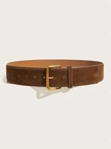 1pc Gothic Vintage Brown Velvet Cinch Belt For Women, Western Style Waist Belt Suitable For Skirts, Jeans, Casual Wear, Party, Daily, Gift Giving In Autumn/Winter
