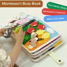1pc Montessori Busy Book, Children's Busy Board, Felt Quiet Book, Preschool Learning Activity, Educational Sensory Toy, Suitable For Airplane And Car Travel, Birthday, Christmas, New Year Gifts, Children's Gifts - Small Hedgehog - View 6