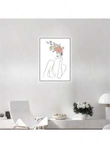 1/6PCS Optional Frame Posters Wall Arts Modern Abstract Minimalist Wall Art Posters Living Room Decor ,Wall Art With Frame