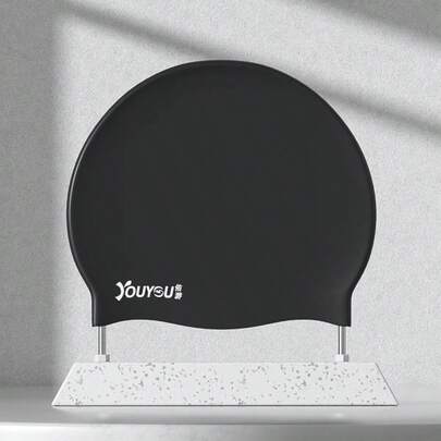 youyou Gorro de natación de silicona para mujeres y hombres, impermeable, talla extra grande, protección de oídos cómoda, adecuado para cabello largo