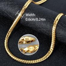 Fashionable Luxury Italy 750 18k Gold-Plated Copper Necklace For Women's Daily Wear