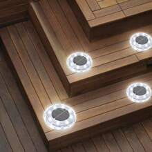 2/4Pcs 8LED Solar Buried Lights, Outdoor Home Garden Street Lights, Garden Atmosphere Decorative Landscape Lawn Buried Lights