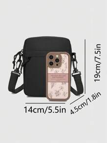 Oxford Shoulder Bag Mini Black Mobile Phone Bag Waist Pack Men Simple And Casual Crossbody Bag Sling Bag For Man Man Bag Cross Body Bag Side Bag Students School Supplies Fall Messenger Bag