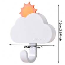 1 Pc Sun Moon Adhesive Hook No Hole Door Rear Wall Hanging Strong Load Bearing Party Activities No Trace Hook
