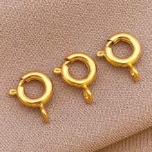5/10/15 stuks 18K vergulde veersluitingen messing ronde sluitingen open ring sieraden veersluiting sieraden connector sluitingen voor armband ketting sieraden doe-het-zelf knutselen maken