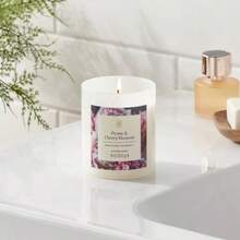 Lidded Glass Jar Candle Peony And Cherry Blossom 10oz - White - View 2