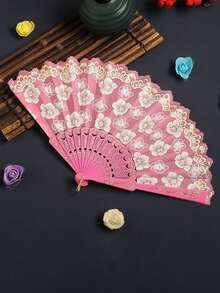 1 件白色樱花图案蕾丝折扇，配优雅大方的镀金框架，适合日常使用，扇长 22.5 厘米，金属花朵图案扇子生日最佳礼物，中性配饰，家居装饰配件和配饰（注意：本产品有一些小瑕疵，但不影响其整体外观或可用性。） - 彩色 - 查看 23