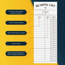 20/50pcs 3 X 8 Inch Reading List Bookmark,Personal Libraries Cards Book Tracker Notecards,Reading Log,Gift For Reading Lover Readers|Artistic Style Gifts,Book Accessories,School Supplies,Back To School - Multicolor - View 4