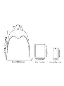 1pc Customized Cute Cartoon Dinosaur Pattern Backpack, Can Be Customized According To Your Unique Design, Suitable For Children And Teenagers, Print Your Own Name Or Print Your Sister/Classmate's Name As A Gift