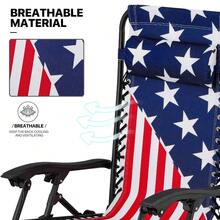 Silla reclinable plegable de gravedad cero para exterior con bandeja desmontable - 1 - Ver 6