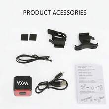 1pc VXM Smart Bicycle Rear Light, Outdoor Cycling Rechargeable LED, Night Riding High Beam Warning Light, Smart WT005 Cycling Safety Accessory (Aluminum Alloy Housing) - Multicolor - View 6