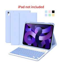 STWMOOCE Detachable IPad Wireless Keyboard Leather Case With Tablet Magnetic  Pencil Holder And Stand, Compatible With 10.2-Inch IPad 7/8/9th,IPad 10th,10.9-Inch IPad Air4/5th,11 IPad Air(M2/M3),11-Inch IPad Pro1/2/3/4th Gen Bluetooth Keyboard Cover - Blue Purple - View 1