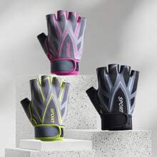 1 Paio di Guanti mezze dita estivi per fitness, sollevamento pesi, ginnastica, yoga ed esercizi, con supporto per i polsi, antiscivolo, traspiranti, adatti per arrampicata all'aperto, ciclismo, unisex, per sport, palestra, esercizi domestici, guanti da palestra per donne, guanti da boxe, guanti da palestra per uomo